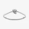 Butterfly Snake Chain Charm -armband 100% 925 Sterling Silver Rose Gold Clasp med Clear Stone Fashion Accessories197W