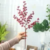 Singel gren skum röd bär diy juldekorationer blomma bröllop hem parti dekoration konstgjorda blommor berry falska blommor gren