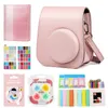 Créateur de mode populaire simple album objectif cadre 7 accessoires kit bandoulière fronde pu cuir sac photo pour Fujifilm instax mini 11