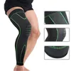 1pc elastiska stickade sportben ärmar löpande kompression ben ärm förlängt knä pads bandage basket ärm