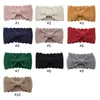 11 couleurs tricoté noeud bandeau bandeau pour dame femmes crochet large bandeau extensible Turbans accessoire de cheveux hiver oreille plus chaud M2458
