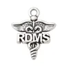 Ganze antike versilberte Mode-Legierung, medizinische Charms, RDMS, Caduceus-Symbol, Charms, 1923 mm, 50 Stück, AAC19807089288