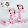 T1 Mobile Phone Holder Desktop Bracket Metal Telescopic Extend Support Desk Tablet Stand Adjustable Height Rotatable Angle For iPad Phones