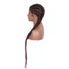 Dilys en dentelle Perruques avant Perruques tressées pour les femmes noires Tresses cornrows synthétiques Perruques en dentelle avec tresses de coiffure pour bébé 28 pouces2957679