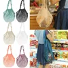 Reutilizável Cordas Sacos Frutas Legumes Grocery Bag malha Net Woven Shoulder Bag Turtle Bag Totes Início armazenamento 60pcs sacos CCA11894