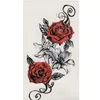 Aquarell coole Henna Rosenblüten Temporäres Körper Tattoo Schöne Schulter Oberschenkel Rücken Körper Dekor Spitze Eule Frauen Körperbemalung