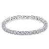 925 prata esterlina 5mm zircônia cúbica tênis gelado pulseira corrente cristal festa de casamento jóias para mulheres 4239969