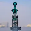 Construa um bongs roxo verde Fab Ovo de Ovo de Vidro Tubulações Faberge Ovo Cachinim Reciclador Beaker Base Bongo Aughty Vidro Dab Rigs Petróleo 14mm Articulação