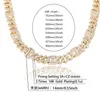 14MM Iced Out Pendant Hip Hop Bling Chains Jewelry Men Gold Necklace Luxury Designer Diamond Cuban Link Rapper DJ Accessories223p