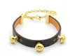 Bracelets ronds en cuir véritable de qualité supérieure avec accessoires de sac en or design pour femmes bracelets imprimés de fleurs marques nommées bijoux