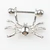 D0661 3 couleurs joli anneau de mamelon style araignée piercing 20 pièces pierre claire goutte bijoux de corps 5997309