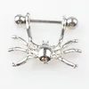 YYJFF D0661 ( 3 color ) Nice Spider style NIPPLE ring piercing 20 pcs clear stone drop body jewelry