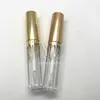 Private Label 2.5ml 4ml Empty Lip Gloss Plastic Box Containers Gold Lipgloss Tube Eyeliner Eyelash Container Mini Lip Gloss Split Bottle