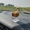 Cube Creux Bouteille De Parfum De Voiture Rétroviseur Ornement Suspendu Désodorisant Pour Diffuseur D'huiles Essentielles Parfum Vide Bouteille En Verre Pendentif