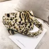 2020 New Women Winter Faux Fur Shoulder Bag Bolsa Senhora Leopardo Imprimir Bolsa Feminina Partido Liso Pequena Meninas Sacola Presente de Natal