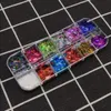 Paznokci Art Sparkly 3D Ultra-cienki Motyl Płatki Lustro Paznokci Cekiny Paillette Holographal opalizujący Plasterek DIY Manicure Dekoracja