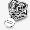 Nouvelle arrivée 100% 925 STERLING Silver OpenWork SeaWorses Heart Charm Fit Original Charm Bracelet Bracelet Bijoux de mode Accessori164m
