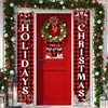 Christmas Couplet Banner Xmas Door Hanging Couplet Home Door Porch Shop Gate Welcome Xmas Hanging Signs