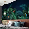 Özel 3d duvar kağıdı Güneydoğu Asya tropikal yağmur ormanları muz yaprağı papağan fotoğraf duvar oturma odası yatak odası su geçirmez duvar kağıdı