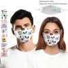 3D stampate animali del fumetto dolce tendenza stilista viso maschera antipolvere regolabile maschera protettiva con filtro traspirante maschere per il viso