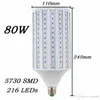 Super Bright LED Corn Light 50W 60W 80W 5730SMD E27 E40 E26 B22 Corn Bulb Lampa Hängsmycke Belysning Ljuskrona Tak Spot Light