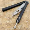 Tyon 3 ball-bearing D2 blade aluminum handle butterfly trainer training knife not sharp Crafts Martial arts Collection knvies xmas gift