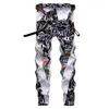 Men Skinny Jeans Floral Pant Casual Pant Slim Fit Stretch Denim Men Casual Jeans for Men