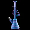 Última forma Silicone Water Bong Removível Hookah Bongs com vidro filtro de vidro Silicones Dab equipamento para fumaça inquebrável