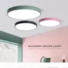 노르딕 현대 간단한 LED 침실 천장 조명 Foyer 레스토랑 키즈 룸 마운트 램프 다채로운 라운드 마카롱 조명기구