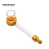 Toppuff Metal Glass Hand Pipe Mini Pipe Billiga Bongs Water Heary Pyrex Spoon Bowl Löstagbar rökning Oljerigg Dab Burner DHL