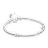 3styles Bracciale in argento placcato 925 Bracciale con catena a serpente gufo con chiusura a barilotto Braccialetti con perline europee per gioielli fai-da-te