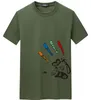 メンズデザイナーTシャツスリムフィット夏の服シンプルなストリートウェアファッションハンドパームプリントコットンTシャツカジュアルメンズTシャツプラス7408795