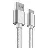 2.4A كابلات الشحن السريع النوع C Micro USB Cable Cable سلك نايلون مضفر لـ Samsung S8 S9 S10 Note 8 9 10 LG Huawei