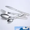 Roestvrijstalen gouden servies set lepel vork mes flatware sets diner steak soep koffie ijs lepel keukengerei