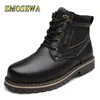 Plus size 37-52 Homens de couro genuínos botas homem sapatos com inverno masculino quente neve à prova d'água