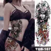 Large Arm Sleeve Tattoo Japanese Geisha Waterproof Temporary Tatto Sticker Samurai Waist Leg Body Art Full Fake Tatoo Women Men T200730
