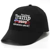 Amerikaanse voorraad! Trump 2020 Houd Amerika Geweldig 2 Stijlen Borduurwerk Katoen Verstelbare Ademend Hoed Baseball Cap Outdoor Dames Heren Caps FY6064