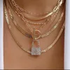 rhinestone layered necklace