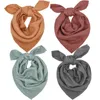 60x60cm Muslin Bamboo Baby Blanket Bibs Newborn Solid Color HandKerchief Infant Swaddle Wrap Kids Burp Cloth Bath Towel Scarf2261200