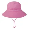 Babyhinkkeps Barn Sun Fisher-hattar Rund topp Fiskarhatt med bred brätte Pojkar Flickor Sommar Strandkepsar Casual Barn Present Mode Accessoarer LSK208