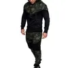 2020 Nieuwe Camouflage Gedrukt Mannen Set Causal Patchwork Jacket Mannen 2 stks Tracksuit Sportkleding Hoodies Sweatshirt Broek Pak CX200730