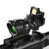 SCOPES TRIJICON ACOG 4x32 REAL FIBER OPTICS RED DOT Illuminated Chevron Glass Etched Reticle Tactical Optical Scope Hunting Optic Sight