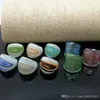 17 PCS randomly mixed with coloured glaze rings Murano hot gold foil color ring more 17-19 mm