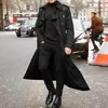Yeni Uzun Ceket Erkekler İlkbahar Sonbahar Erkek Siper Rahat Trençkot Erkekler Gevşek İngiliz Tarzı Erkek Palto Streetwear