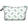 MPB009 Härlig liten Dinosaur 3D-tryck Travel Makeup Väskor Kvinnors Lady Kosmetisk Väska Väskor Koppling Handväska Hängande Smycken Casual Purse