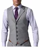 Can Be Custom Made Gentle-Mens Bridegroom Suit Ternos Masculino Slim Fit Grey Men Suit Gray Wedding Groom