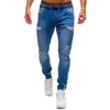 Herren Elastische Bündchen Hosen Casual Kordelzug Jeans Training Jogger Sportliche Hosen Jogginghose 2020 Neue Mode Zipper218b