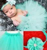 Пачка платье Set девушки малыша Юбка туту оголовье 2pcs Наборы Baby Girl Фотография Одежда Одежда для новорожденных Фото Реквизит 7 Designs DW5630