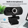 HD720P 1080p HD USB-webbkameror Datorkamera inbyggd mikrofon Driftfri Live Webcam PC Laptop Desktop + Retail Box