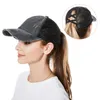 11 couleurs femmes queue de cheval casquettes de baseball désordonné chignon chapeaux de golf en plein air sport chapeau lavé coton casquettes décontracté été pare-soleil chapeau d'extérieur M2413